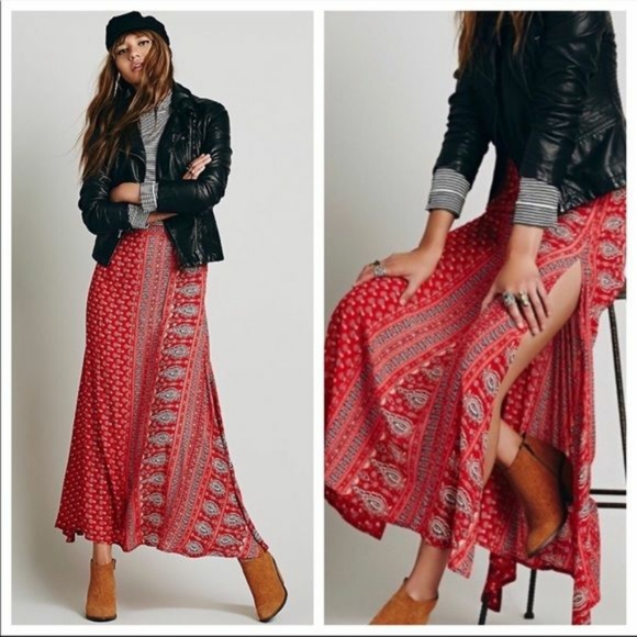 Spell Dresses & Skirts - Reserved ❤❤Spell Gypsiana Red NWT Maxi split skirt SZ XL ❤
